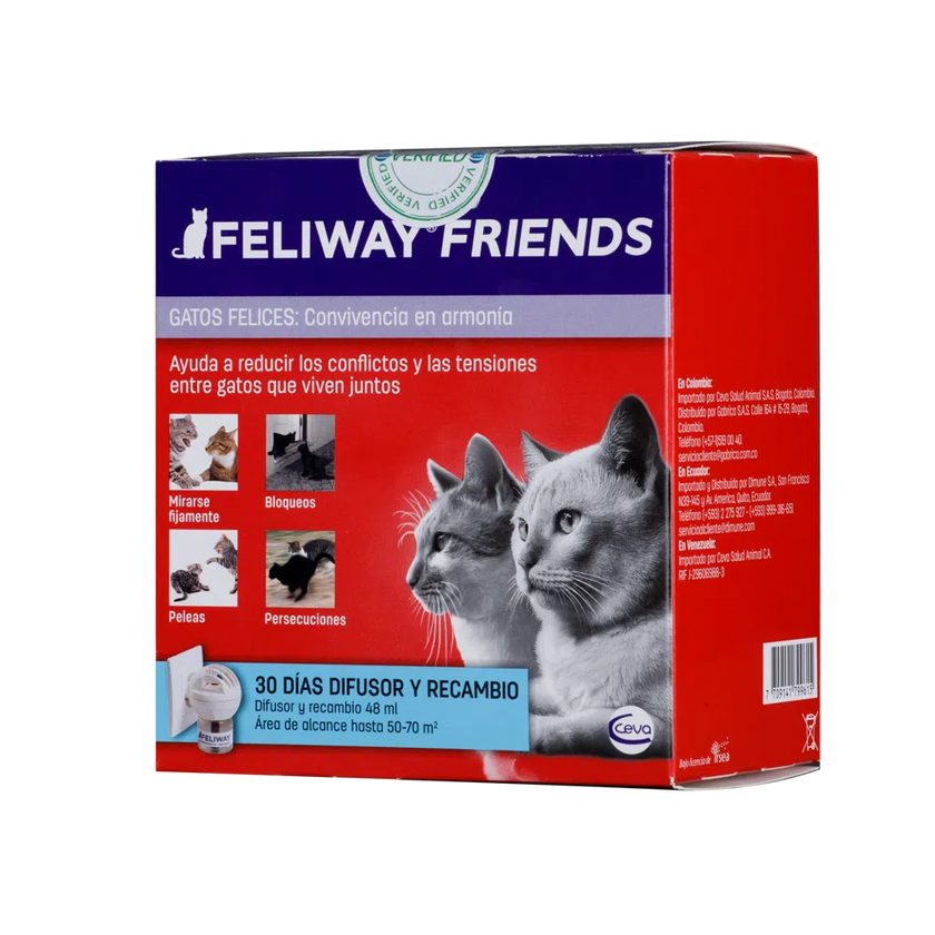 Difusor de aromas para gatos Feliway Friends + Recarga 48ml