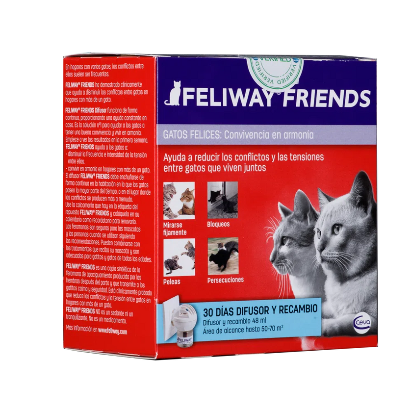 Difusor de aromas para gatos Feliway Friends + Recarga 48ml