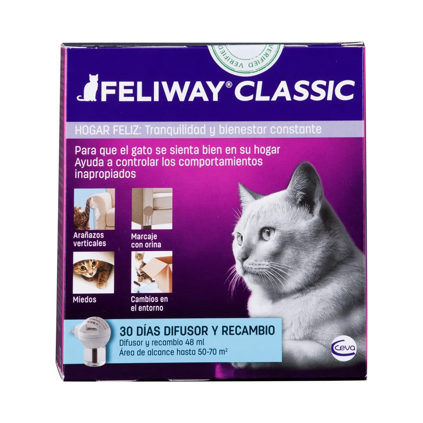 Difusor de aromas para gatos Feliway + Recarga 48ml