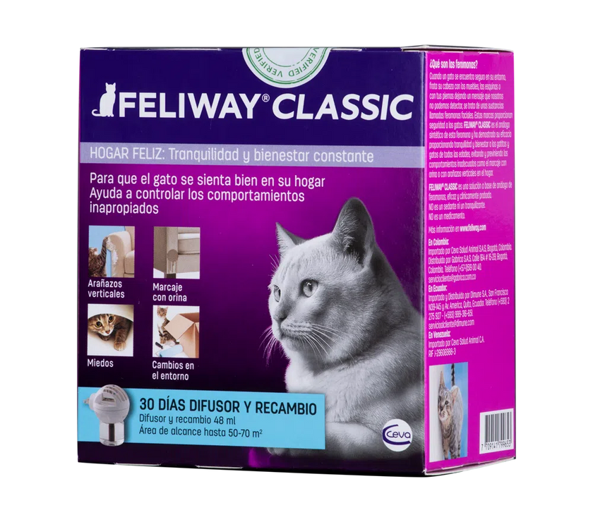 Difusor de aromas para gatos Feliway + Recarga 48ml