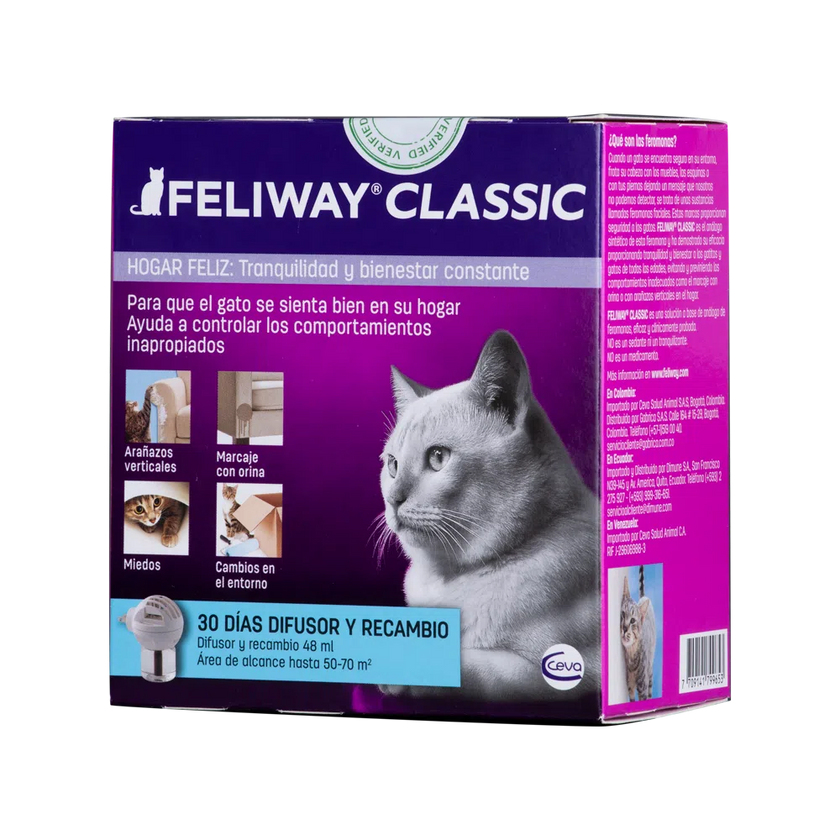 Difusor de aromas para gatos Feliway + Recarga 48ml