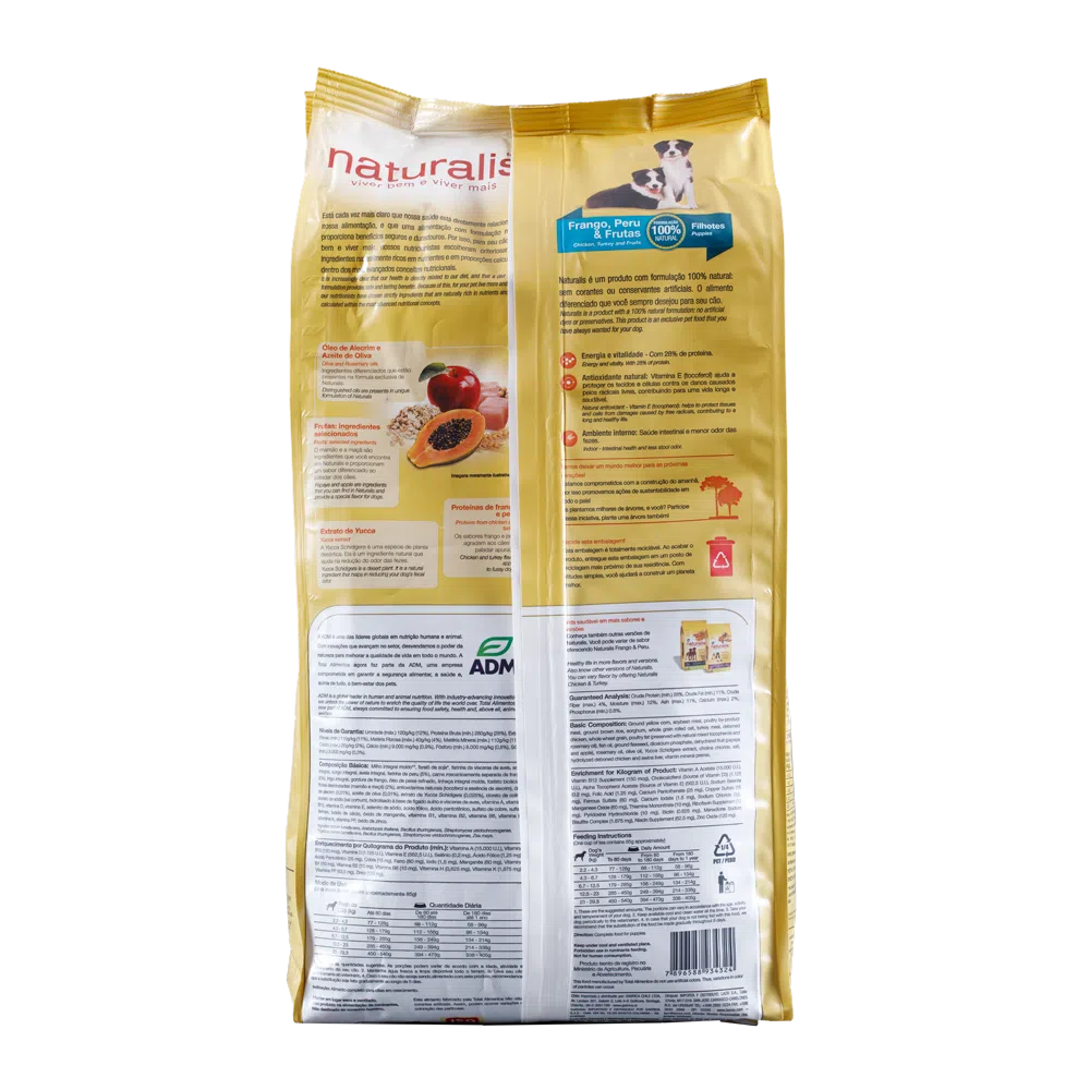 Comida para perro Naturalis Adulto Carne, Pollo Pavo y Frutas 2Kg