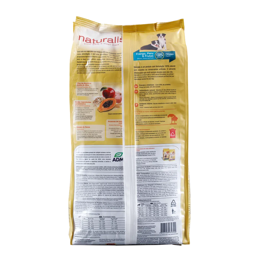 Comida para perro Naturalis Adulto Carne, Pollo Pavo y Frutas 2Kg