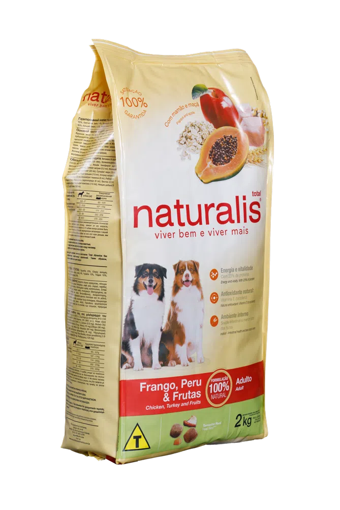 Comida para perro Naturalis Adulto Pollo Pavo y Frutas 2Kg