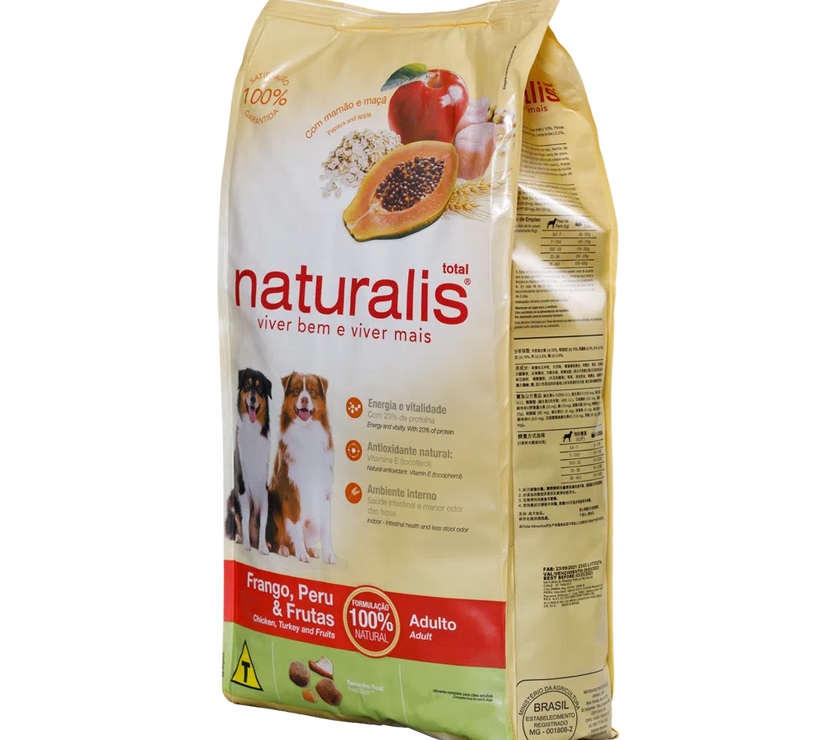 Comida para perro Naturalis Adulto Pollo Pavo y Frutas 2Kg