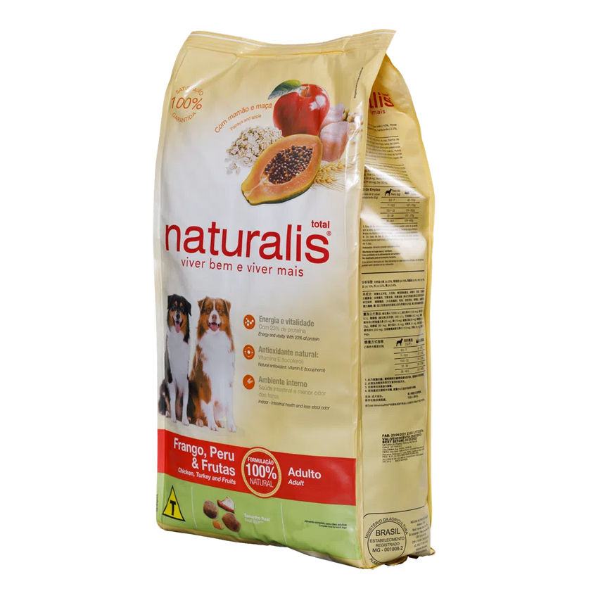 Comida para perro Naturalis Adulto Pollo Pavo y Frutas 2Kg