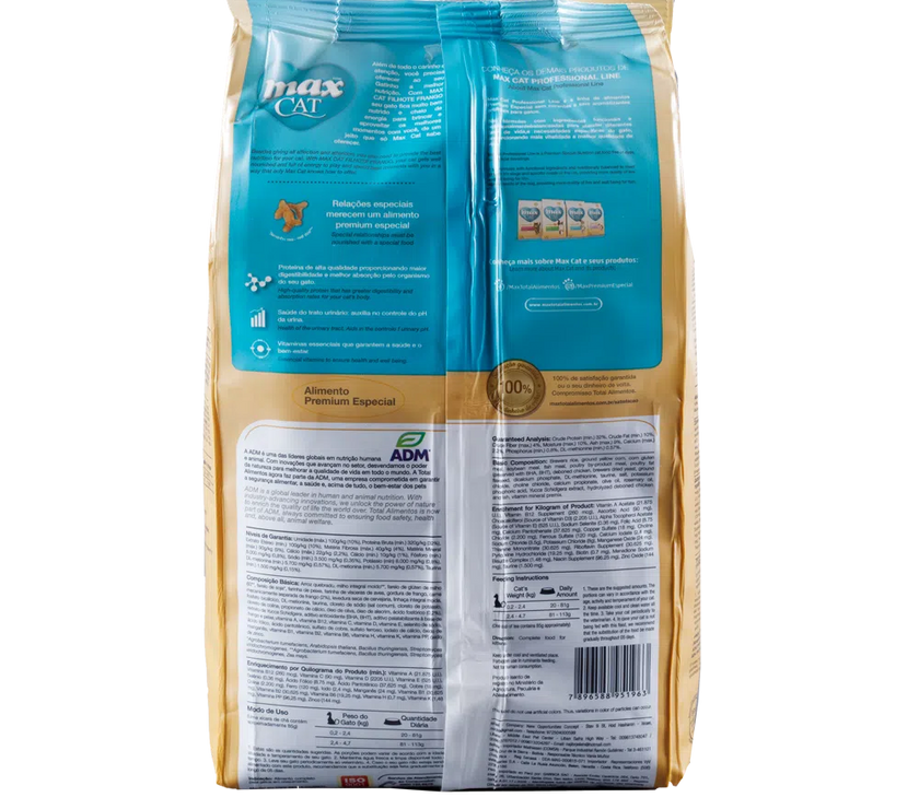 Comida para gato Max Cat Professional Line Filhote Frango 1 Kg