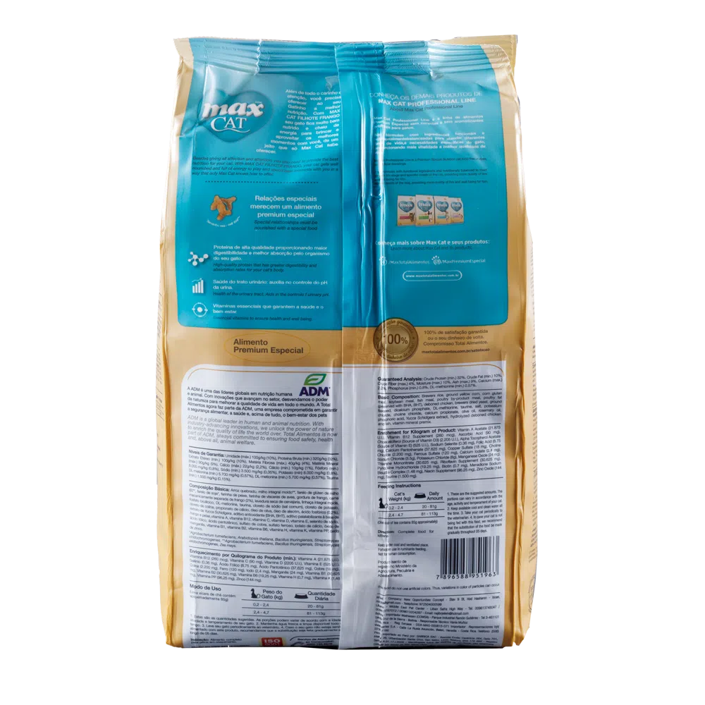 Comida para gato Max Cat Professional Line Filhote Frango 1 Kg