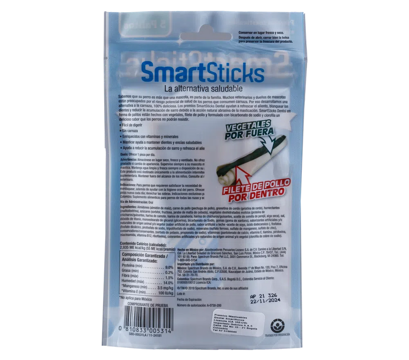 Snack dental Smartsticks Paquete 5 Und