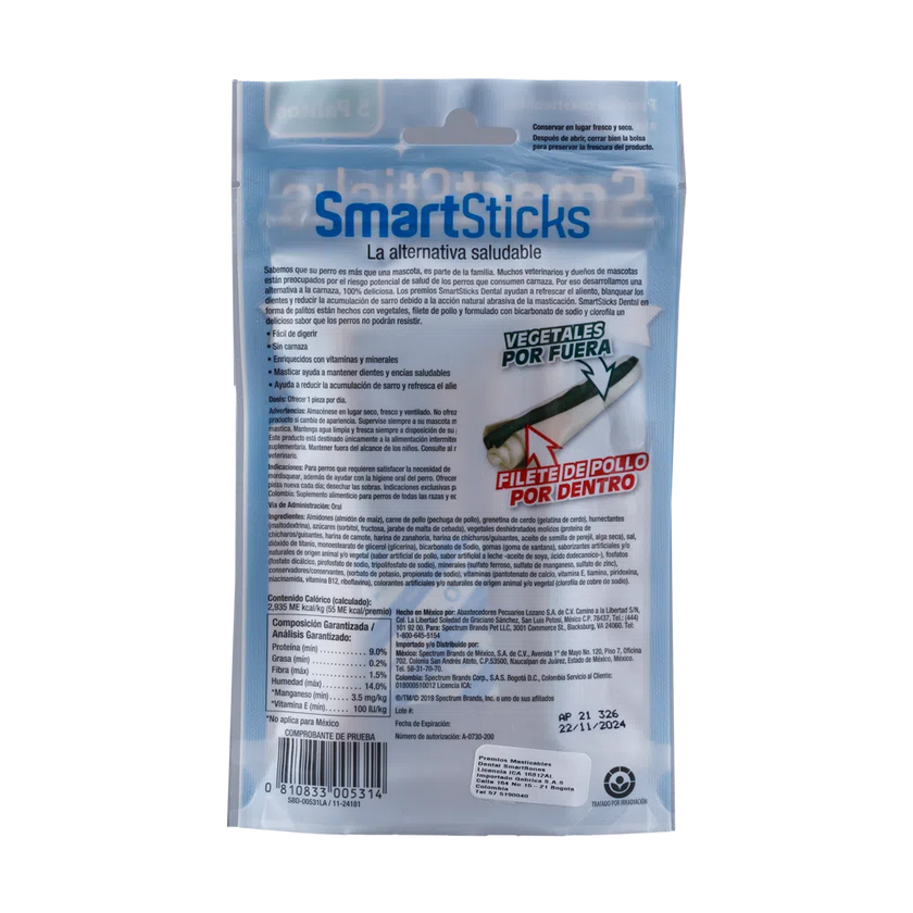 Snack dental Smartsticks Paquete 5 Und