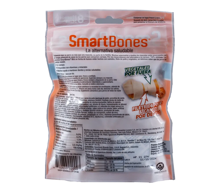 Snack para perro Smartbone Sweet Potato Mini 8 pk