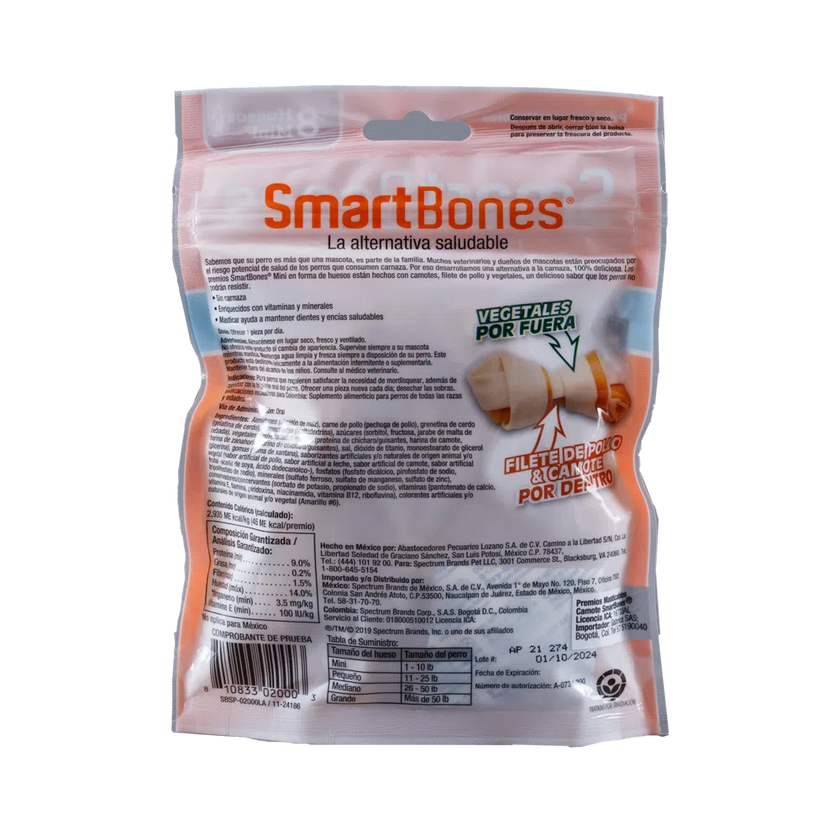 Snack para perro Smartbone Sweet Potato Mini 8 pk