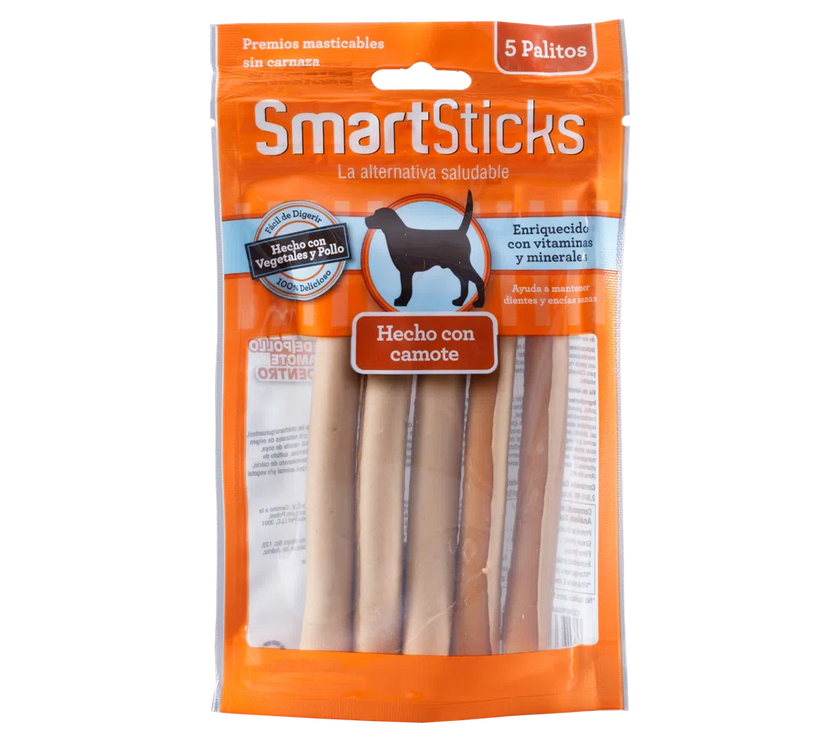 Snack para perros Smartsticks Sweet Potato  Mini Hueso 5 Und