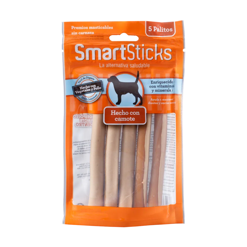 Snack para perros Smartsticks Sweet Potato  Mini Hueso 5 Und