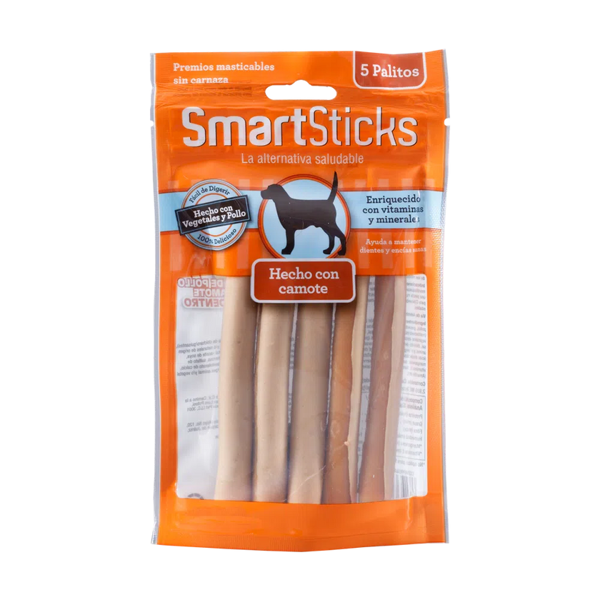 Snack para perros Smartsticks Sweet Potato  Mini Hueso 5 Und