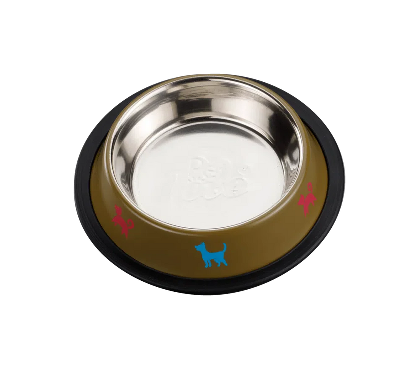 Comedero para perro y gato en colores brillantes-25 cm