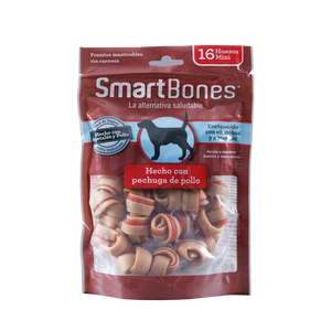 Snack para perros pequeños Smartbones Pollo Paquete 16 Und