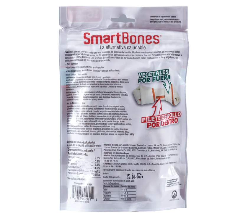 Snack para perro Smartbone Pollo 16 pk