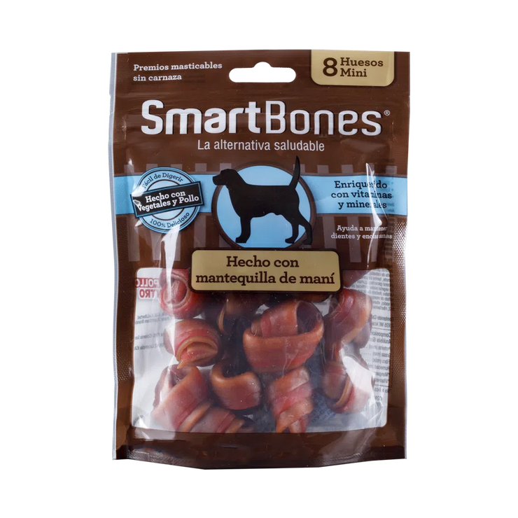 Snack para perro Smartbones Mantequilla de Maní 8pk