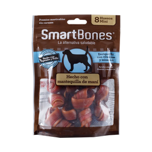 Snack para perros pequeños Smartbones Mantequilla de Mani Paquete 8 Und