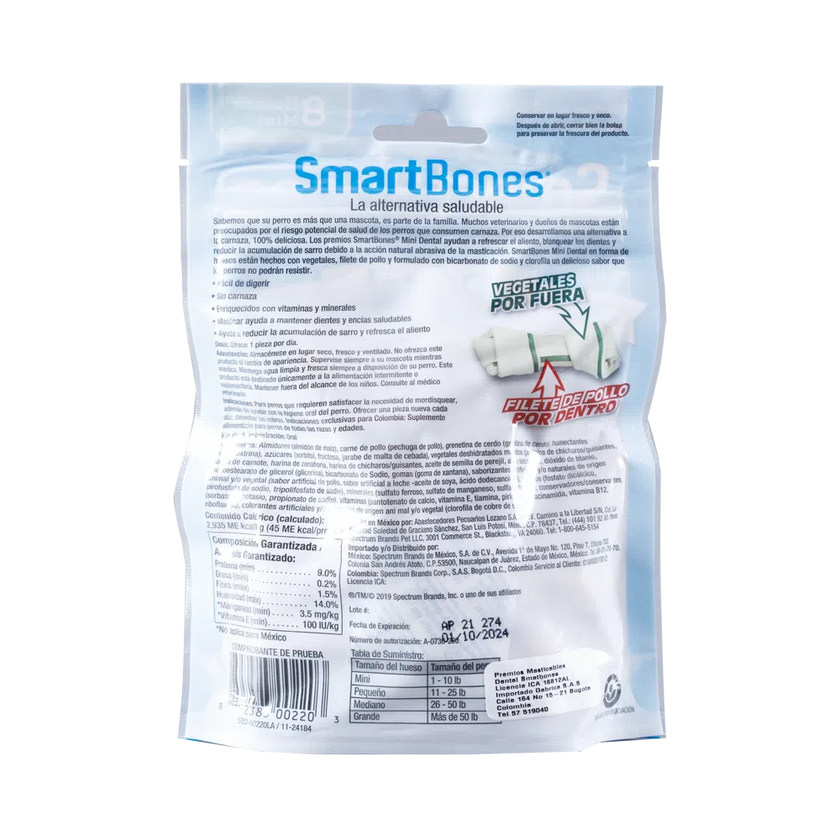 Snack para perro Smartbone Dental Mini 8 pk