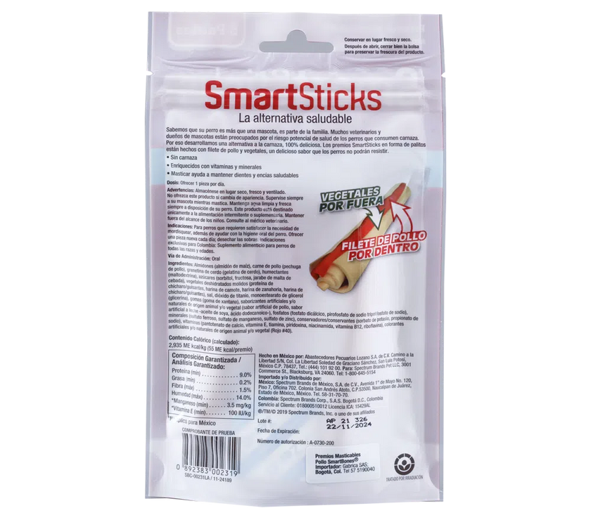 Snack para perro Smartbones Pollo 5pk