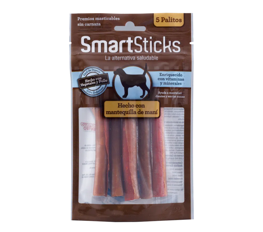 Snack para perro Smartsticks Mantequilla de Maní 5pk