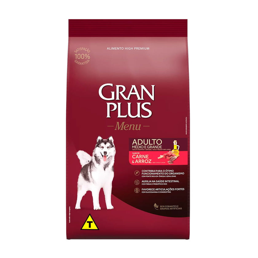Gran Plus Alimento para Perro Adulto Carne y Arroz 15 Kg