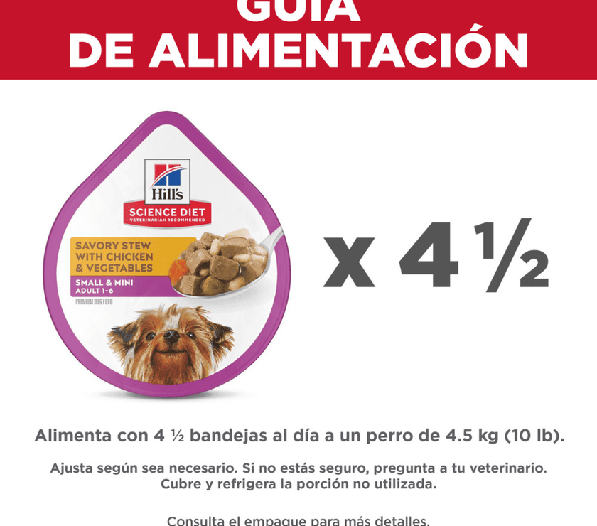 Hill's alimento húmedo perro adulto raza pequeña pollo y vegetales 99g