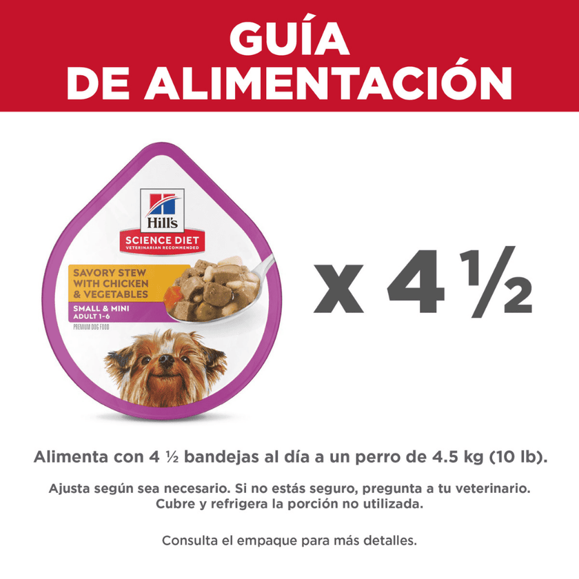 Hill's alimento húmedo perro adulto raza pequeña pollo y vegetales 99g