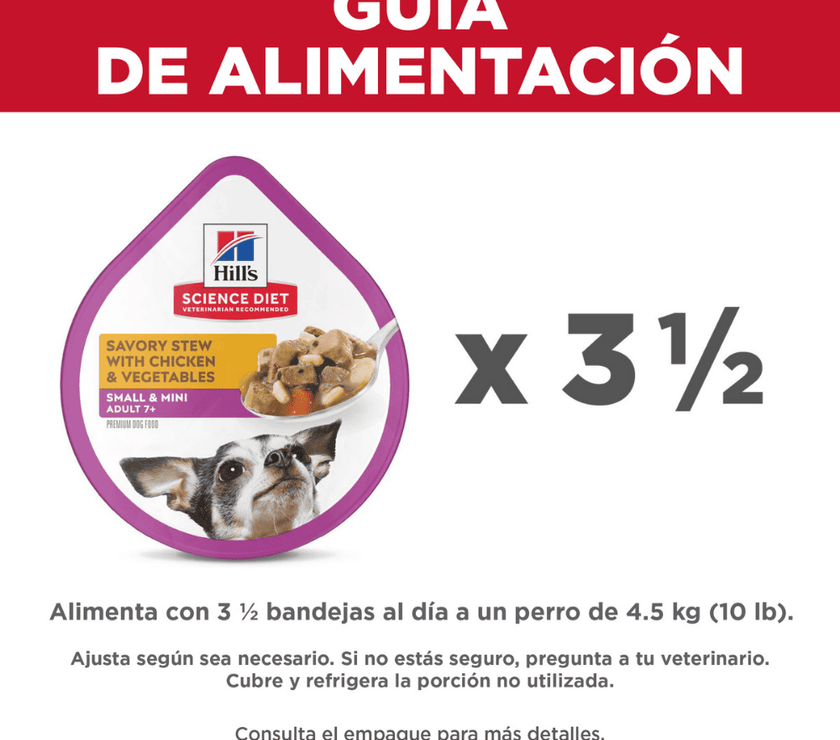 Hill's 7+ alimento húmedo para perro senior raza pequeña sabor pollo 99g