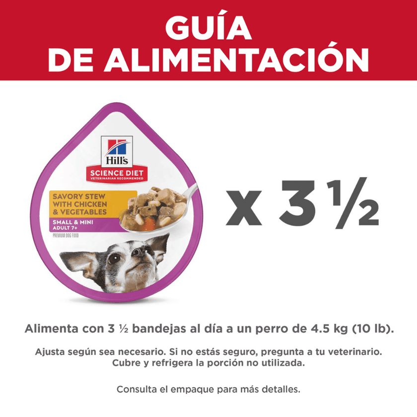 Hill's 7+ alimento húmedo para perro senior raza pequeña sabor pollo 99g