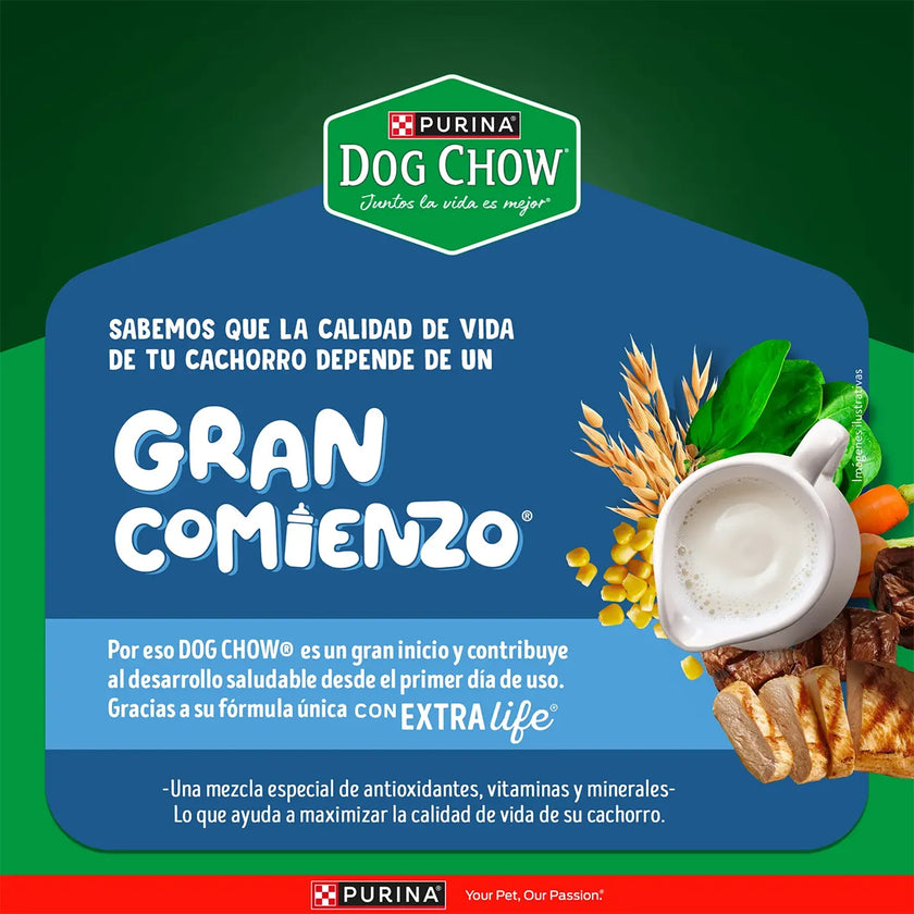 Alimento para perros cachorros DOG CHOW medianos y grandes Extra Life