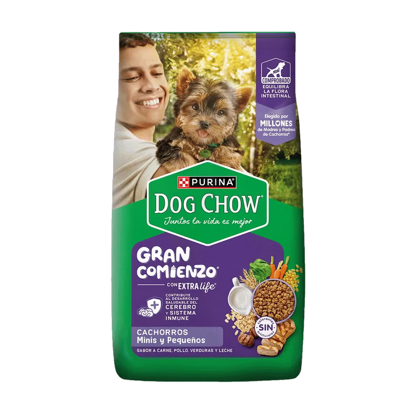 Alimento para perros cachorros DOG CHOW minis y pequeños Extra Life
