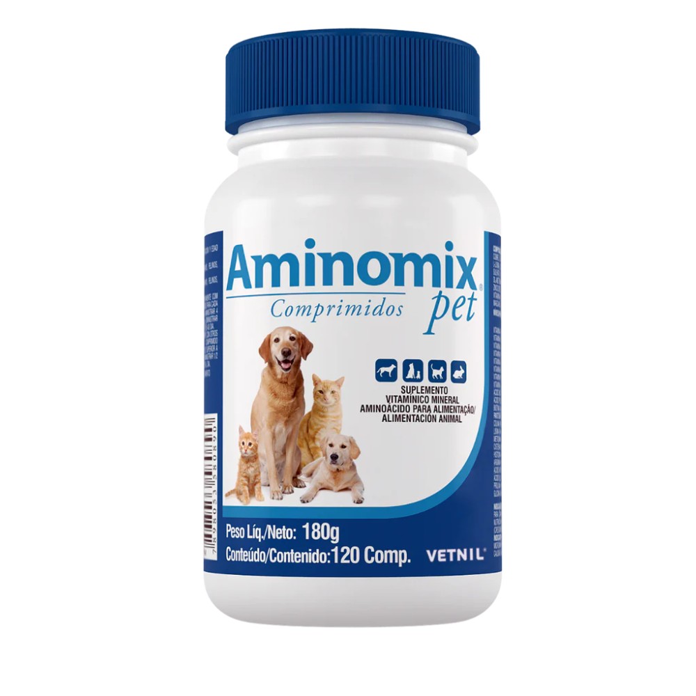 Suplemento Aminomix Pet para Perro y Gato 120 capsulas