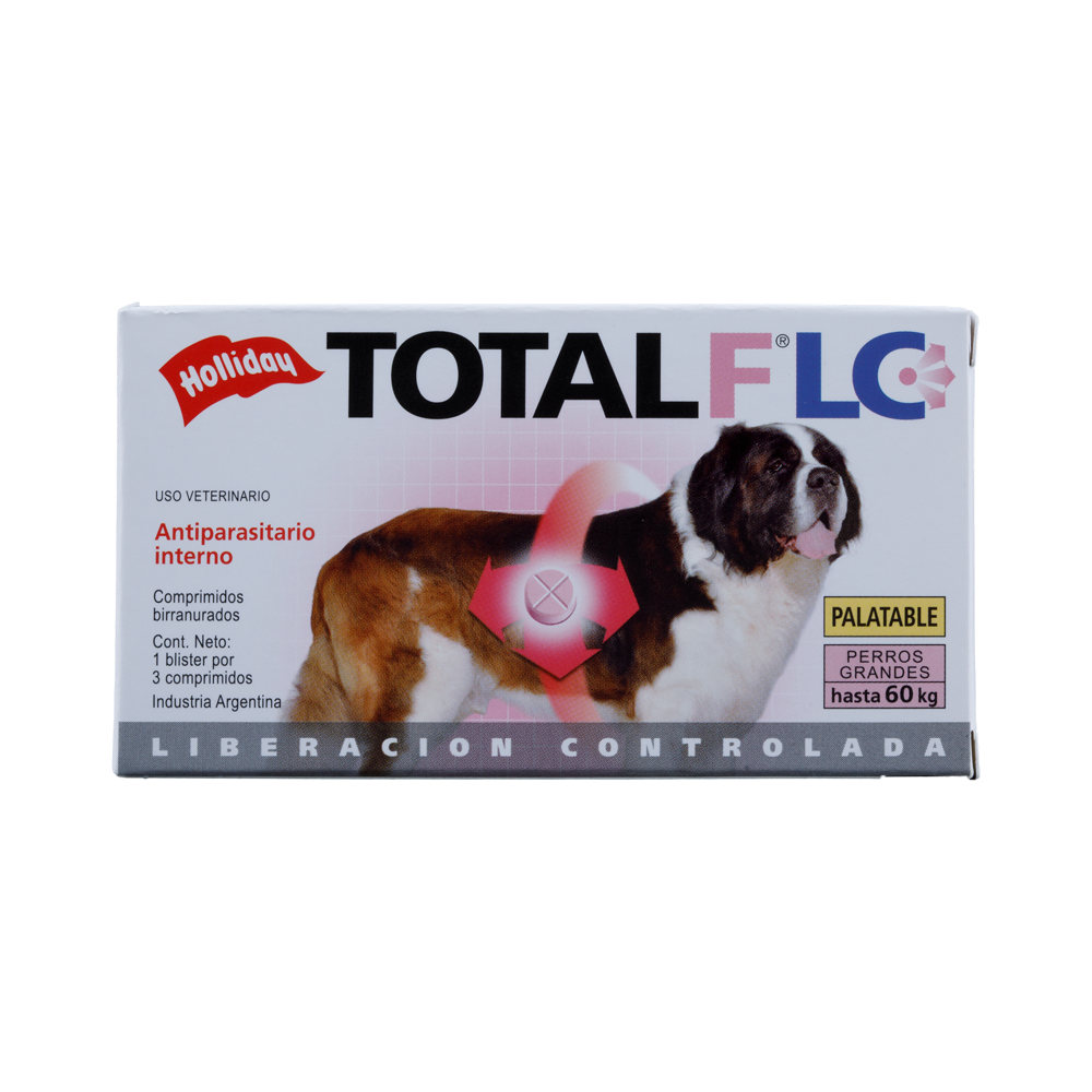 Antiparasitario Interno Total FLC Perro Grande (20,1 a 60 Kg) 3 Tabletas