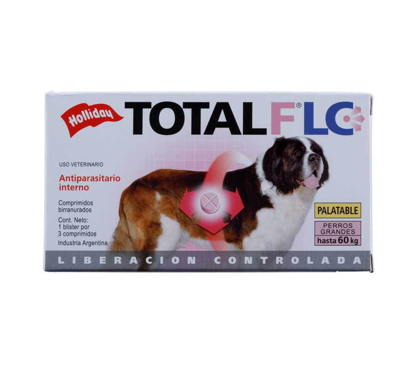 Antiparasitario Interno Total FLC Perro Grande (20,1 a 60 Kg) 3 Tabletas