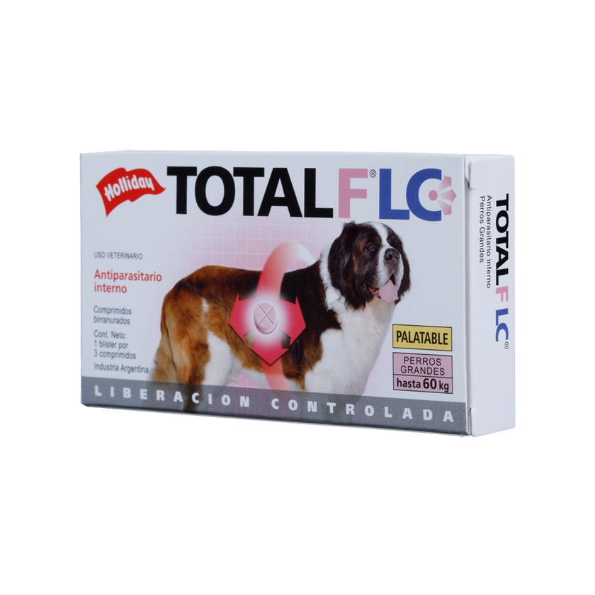 Antiparasitario Interno Total FLC Perro Grande (20,1 a 60 Kg) 3 Tabletas