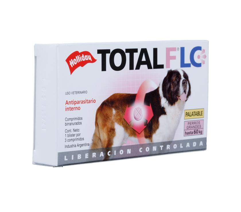 Antiparasitario Interno Total FLC Perro Grande (20,1 a 60 Kg) 3 Tabletas