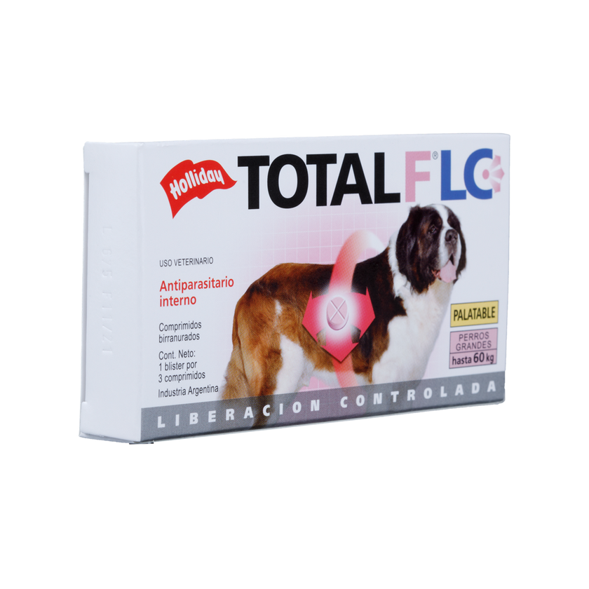 Antiparasitario Interno Total FLC Perro Grande (20,1 a 60 Kg) 3 Tabletas