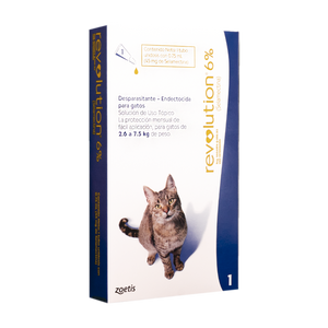 Antiparasitario Revolution Gato 6% 0,75ml (2,6 a 7,5 Kg)