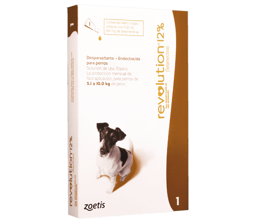 Desparasitante Interno y Externo Revolution  Perro 12% 0,50ml (5,1 a 10 Kg)