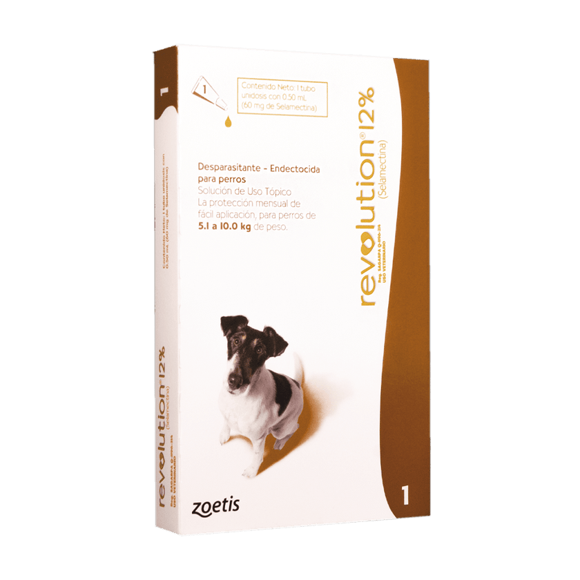 Desparasitante Interno y Externo Revolution  Perro 12% 0,50ml (5,1 a 10 Kg)