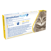 Desparasitante Revolution Plus Gatos 0,25ml TBX1 (1,25 Kg a  2,5 Kg)