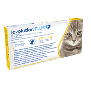 Desparasitante Revolution Plus Gatos 0,25ml TBX1 (1,25 Kg a  2,5 Kg)