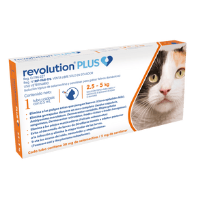 Desparasitantes Revolution Plus Gatos 0,5ml TBX1 (2,5 a 5 Kg)