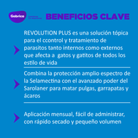 Desparasitantes Revolution Plus Gatos 0,5ml TBX1 (2,5 a 5 Kg)