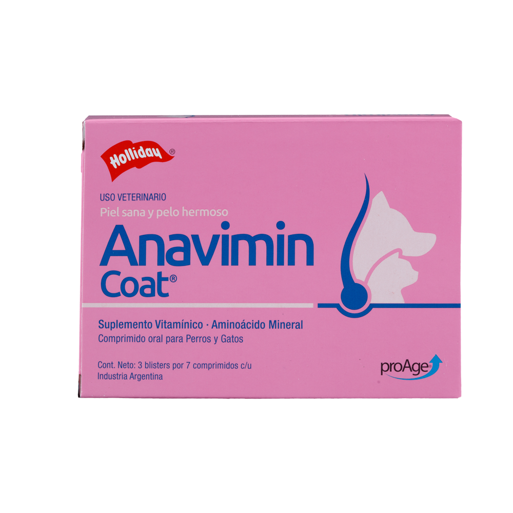 Biomodulador Anavimin coat para Perros y Gatos 21 comprimidos