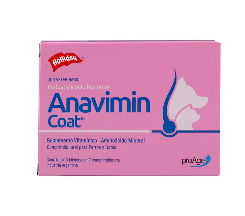 Biomodulador Anavimin coat para Perros y Gatos 21 comprimidos