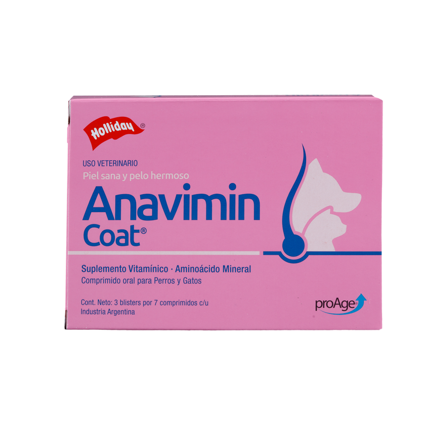 Biomodulador Anavimin coat para Perros y Gatos 21 comprimidos